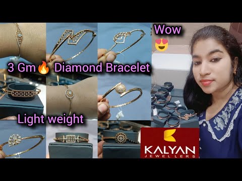 Kalyan Jewellers Diamond bracelet designs Starts 3 Gm🔥| light weight gold diamond bracelet designs