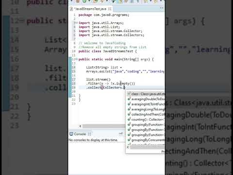 Remove empty string from list in java8 #shorts #javatcoding #ytshort