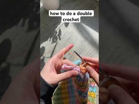 how to crochet for beginners: how to do a double crochet #crochettutorial