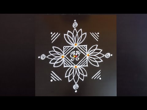 Free hand rangoli design #rangoli  #fridaymuggulu design #fridaykolam design