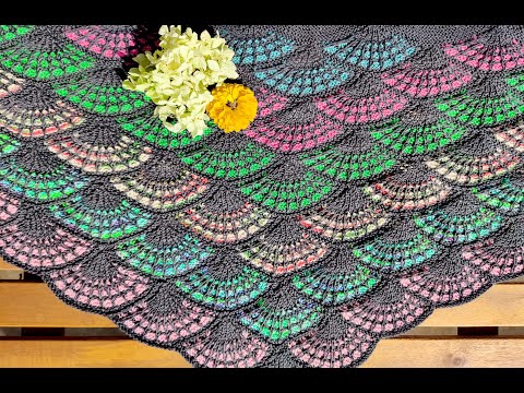 Half Shell tutorial for Exotic Wedges Shawl