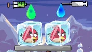 Unfreeze Angry Birds - DRAW COLOR WATER WAY TO RESCUE FROZEN BIRDS!