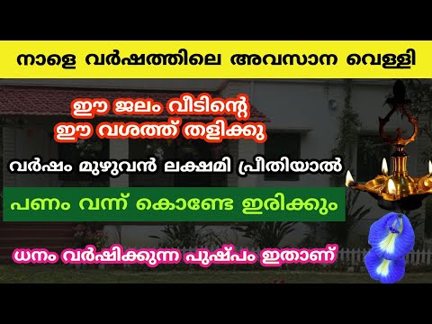 നാളെ വർഷത്തിലെ അവസാന വെള്ളി...ഇങ്ങനെ ചെയ്യുന്ന വീടുകളിൽ നാൾക്ക് നാൾ ഉയർച്ച മാത്രം