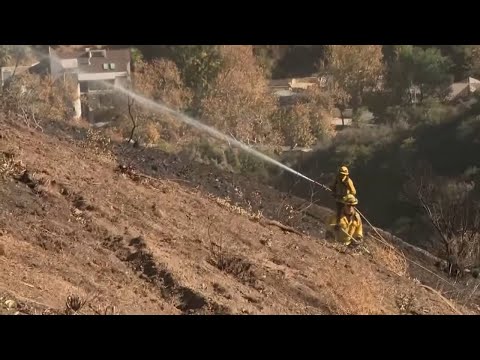 High winds threatening progress by firefighters in southern California