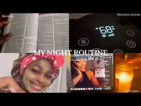 MY REALISTIC  NIGHT - TIME ROUTINE  2023 : SELF CARE + AMAZON FINDS +CLEANING + SKIN CARE & MORE!