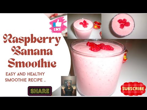 Raspberry Banana Smoothie Recipe | Healthy Smoothie Recipe with Milk for Kids | #smoothie