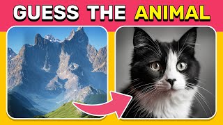 Guess the Hidden Animals by ILLUSIONS 🦌🌀🐵 Optical Illusion Hard Quiz