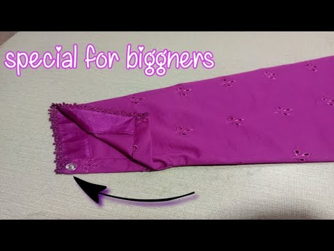 how to stich tich button sleeves 🪡special for biggners