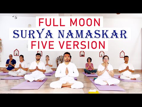 FULL MOON Celebration with the POWERFUL 5 Types of Surya Namaskar | 62 Minutes