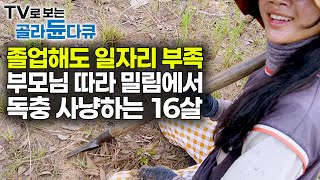 독거미, 전갈 잡으러 밀립에서 먹고 자고. 독충으로 돈 버는 캄보디아 가족｜졸업해도 일자리 부족, 아빠 엄마 따라 독충 사냥하는 16살｜극한직업｜#골라듄다큐