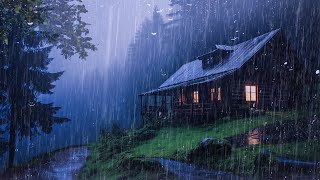 HEAVY RAIN at Night to Sleep Well and Beat Insomnia | Thunderstorm for Insomnia, RELAX, ASMR