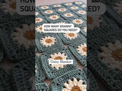 This is how many granny squares you need for my daisy projects 🌼 #grannysquares #crochetlover