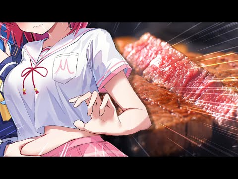 ステーキを焼くだけ、、、、、【ホロライブ/さくらみこ】