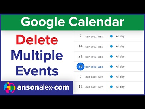 Delete Multiple Events at Once on Google Calendar