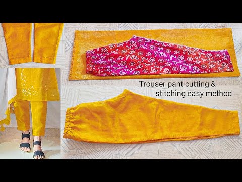 Pant trouser cutting & stitching very easily for beginners | pant cutting stitching tips & tricks