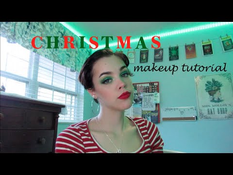 CHRISTMAS MAKEUP TUTORIAL | Jackie Adelle