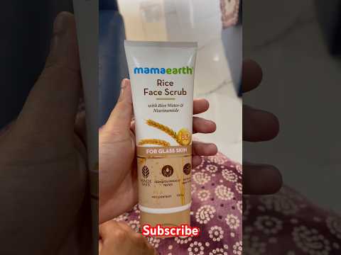 Mamaearth new launch rice face scrub ❤️ loving the texture #shorts #mamaearth #skincare #trending