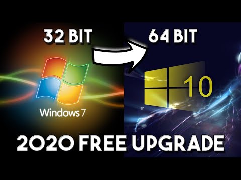 Windows 7 32 Bit To Windows 10 64 Bit - 2020 Free Upgrade - No Data Loss (Longer Video)