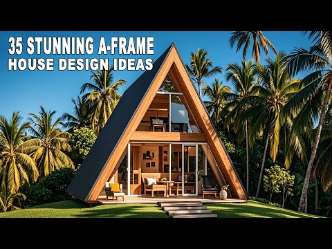 35 Stunning A-Frame House Designs - Tropical Modern Small House Design Ideas | Homestead Chic