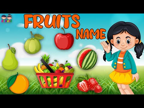 40 Fruits Name with pictures - Learn 40 Fruits Name in English - Fruits Name for Kids - Kiddikoo