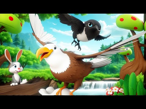 चतुर चील और कौआ - Clever Eagle and Crow Story | Hindi Kahaniya Comedy Hindi Moral Stories JOJO TV