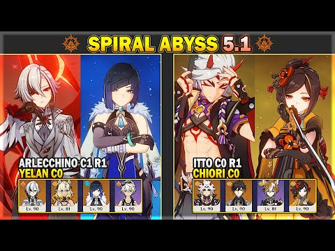 C1 Arlecchino Vaporize & C0 Itto Mono-Geo | Spiral Abyss 5.1 Floor 12 | Genshin Impact