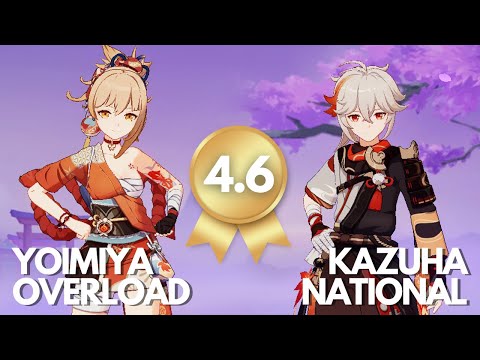 Yoimiya Overload and Kazuha National - Spiral Abyss 4.6 | Genshin Impact