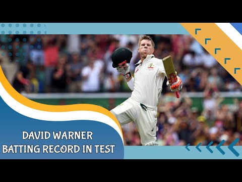 David Warner batting record in test career || #davidwarner  #india #wtcfinal #test #warner #aus