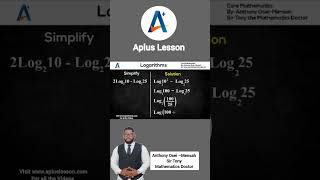 Logarithms by Sir Tony the Mathematics Doctor #mathsmadeeasy #apluslesson