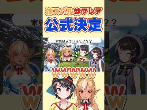 姉スバル妹フレアで公式決定する【大空スバル/不知火フレア/ホロライブ切り抜き】#shorts #ホロライブ切り抜き #生スバル