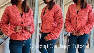 Crochet Cardigan Tutorial (All sizes)