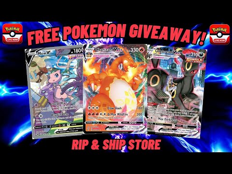 🔴Live -  Free Giveaways! Pokémon Cards & Rip & Ship Store!