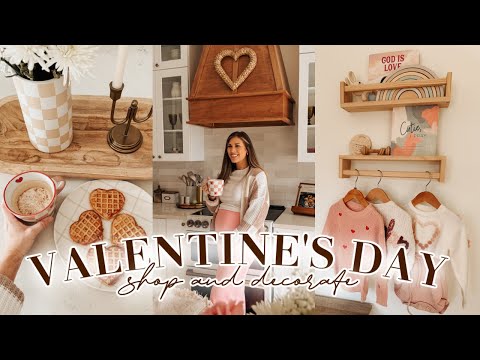 VALENTINES DAY SHOP AND DECORATE WITH ME 2024 | homemade coffee creamer + simple decorating ideas 🤍