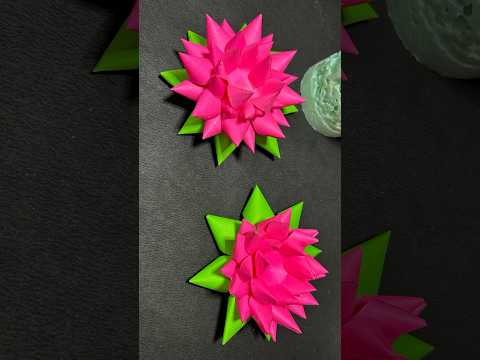 Paper Craft | Paper Flower | Paper Lotus #papercrafts #paperflowers #lotus #kidsart #shorts #video