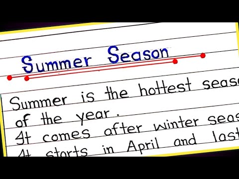 Summer Season 10 lines essay || Essay on summer season in English