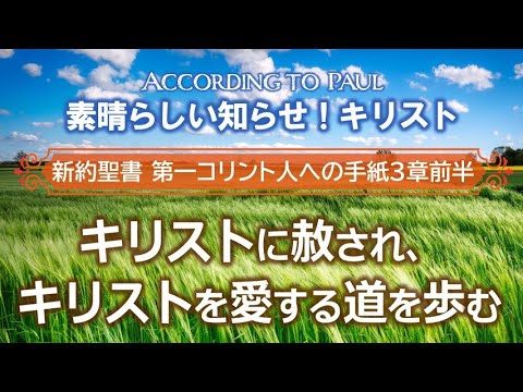 #5 第1コリント人への手紙3章前半「キリストに赦され、キリストを愛する道を歩む」