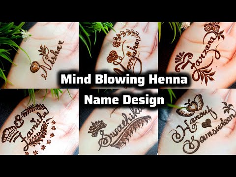 Get Your Name in Henna with Rilwan's Mehndi😍 | Mehndi Calligraphy| #mehndi tutorial #hennaname