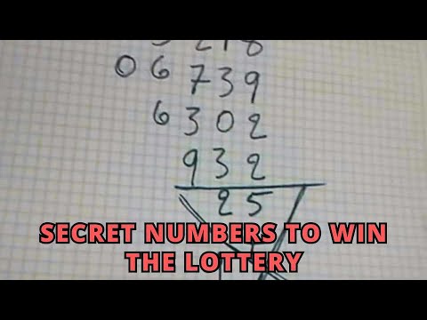 SECRET NUMBERS TO WIN THE LOTTERY OR ANY CHANCE GAME