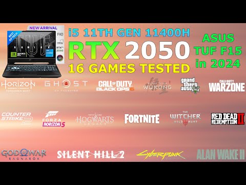 ASUS TUF Gaming F15 : i5 11th Gen RTX 2050 - Test in 16 Games