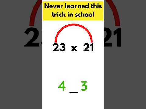 Fast Multiplication Tricks 2 digit numbers #shorts #maths #multiplicationtrick