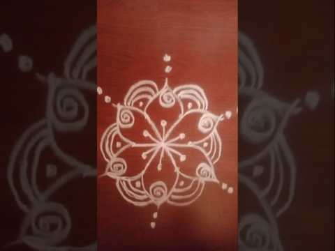 Easy rangoli design #daily #rangoli #muggulu #rangolidesign