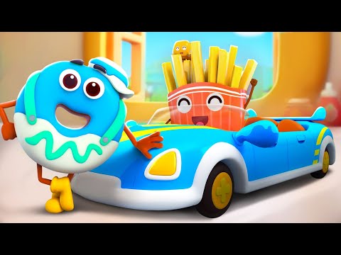 A Cool Toy Car | Yummy Foods Family | Cartoons for Kids | BabyBus TV