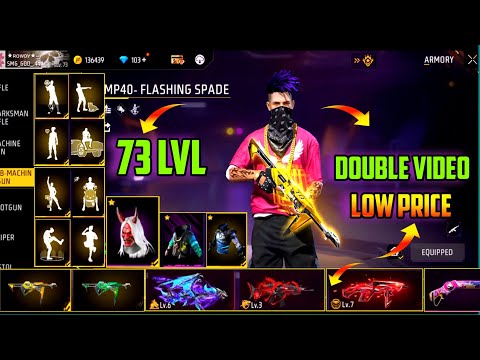 Free fire Hip Hop & Zombie Samurai Id collection Video 🔥 73 Level Id | Artic blue bundle Free Fire