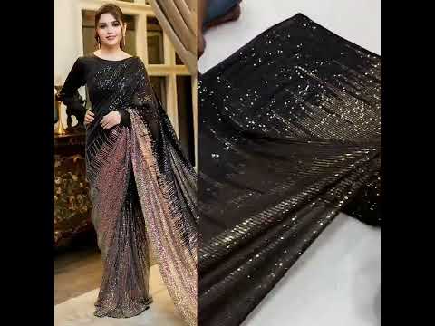 PRICE-1000*Fabric:Heavy quality 60 gram GeorgetteHeavy Dual Sequins 3MM & 5MM EMBRODERY SequinsWork