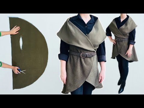 Easy DIY Vest: No-Sew, 5-Min Cut, 8 Ways to Wear!"new 2024