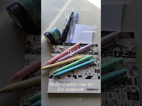 Happy ZineWriMo day seven! Making a mini-zine kit. #zine #zines #zinewrimo #zinewrimo2024