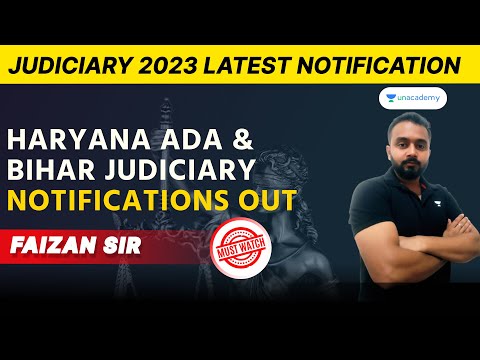 New Judiciary 2023 Vacancies Updates |Bihar Judicial Services |Haryana ADA Exams| Faizan sir