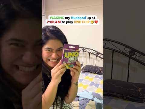 Waking my Husband from Sleep 😴 At 2am to Play UNO 🤣🤣 #Ytshorts #shorts