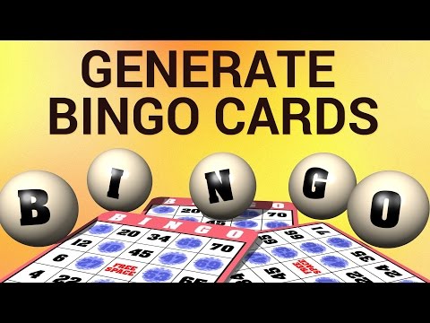 How to Generate Bingo Cards