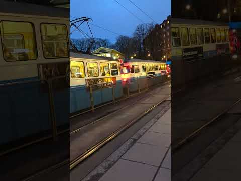 Blue Tram - Vintage - Gothenburg - Largest Tram Network in Sweden #train #trainlover